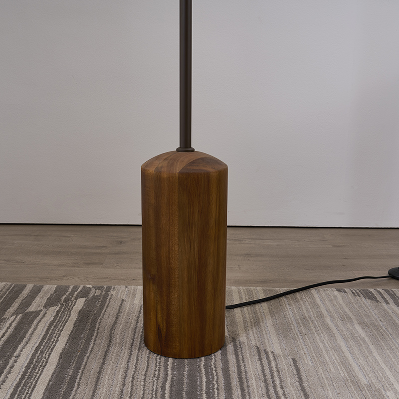 Solid Wood Base Floor Lamp-9