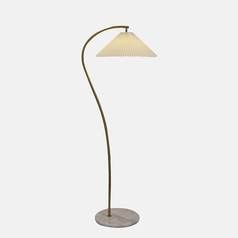 pleated shade floor lamp-1
