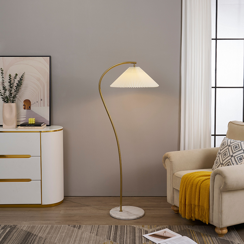pleated shade floor lamp-3