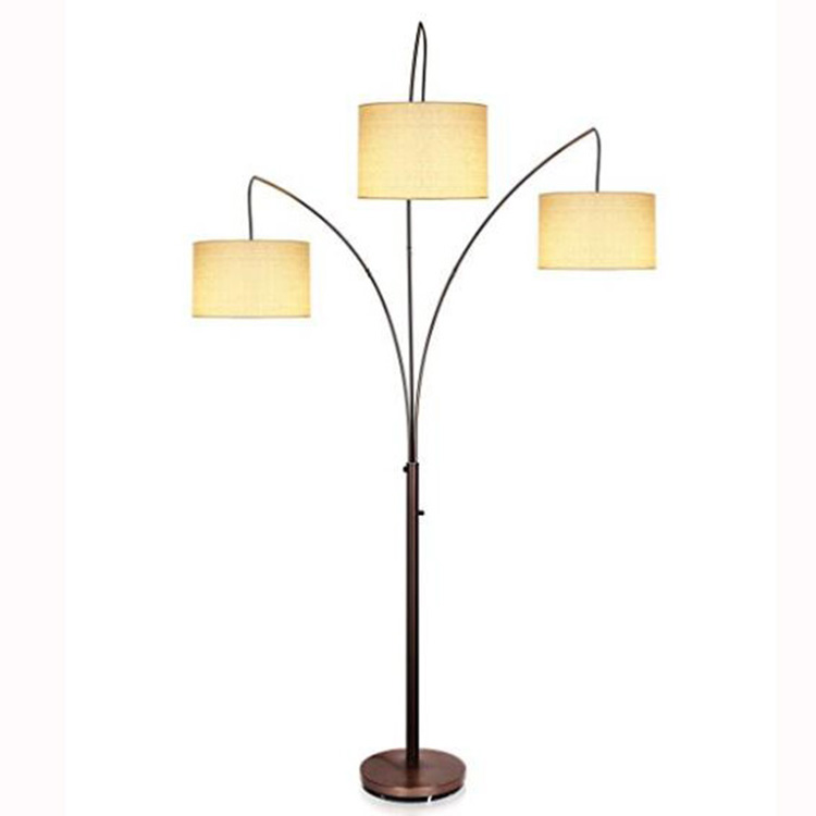 Black Tall Multiple Head Arc Lamp