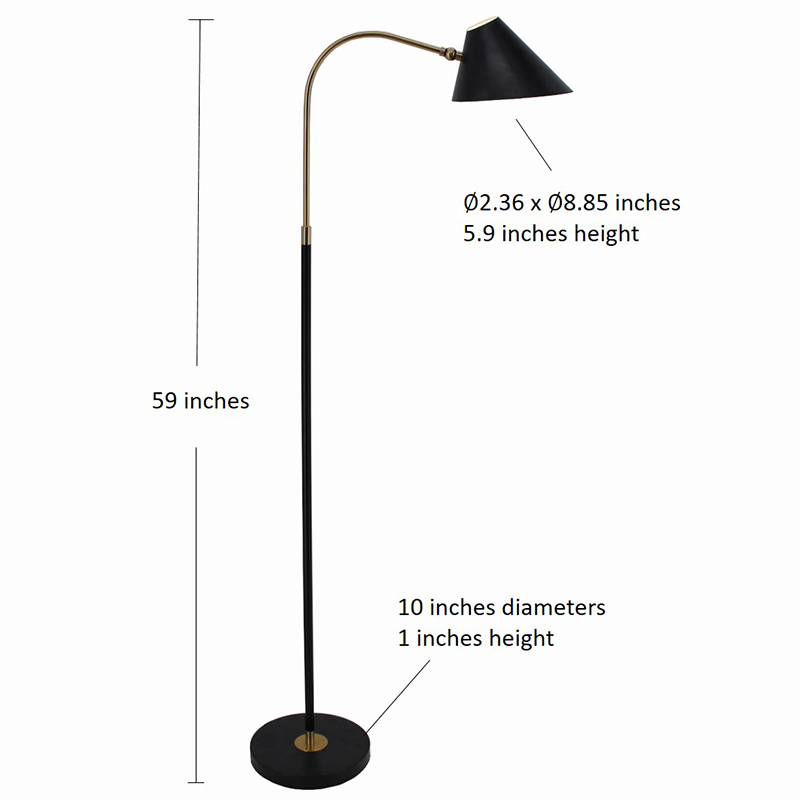 Black and Gold Floor Lamp-2