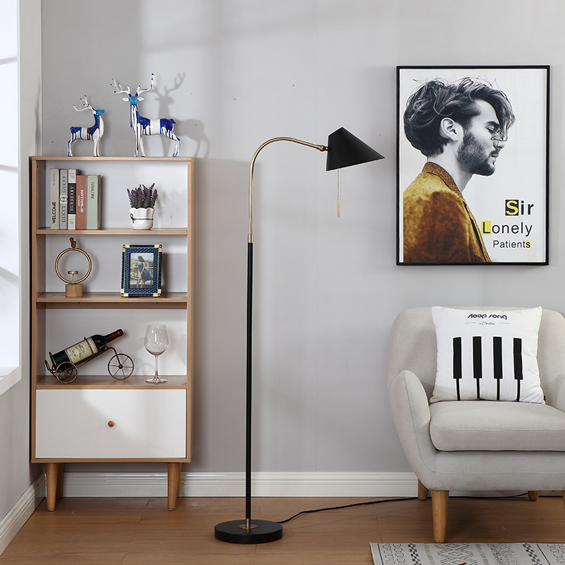 Black and Gold Floor Lamp-3