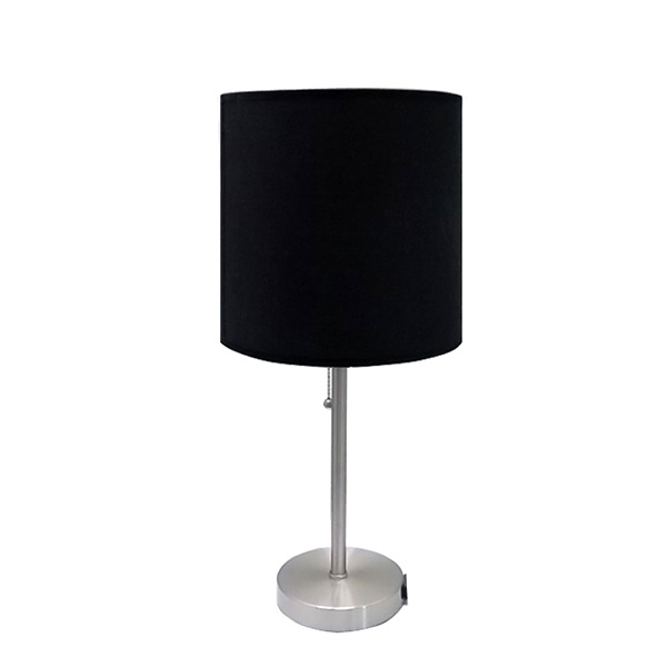 Brushed Steel Metal Table Lamp 1