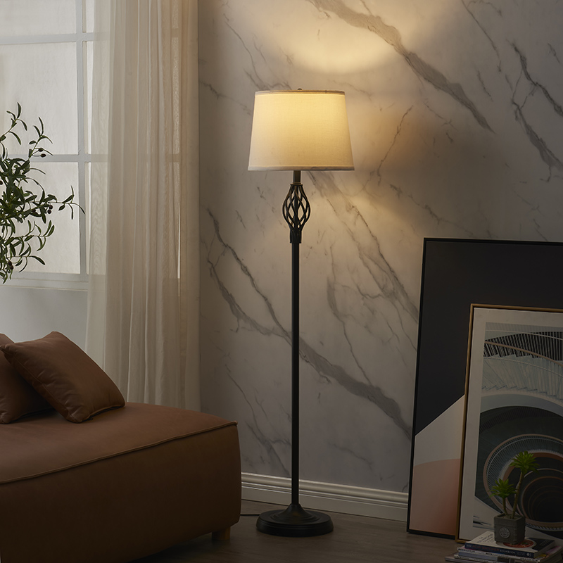 Classic Black Metal Floor Lamp-4