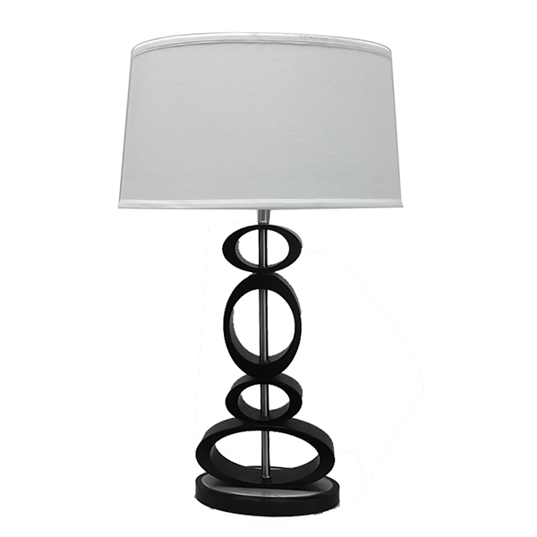 Contemporary Design, Classic black, Espresso and Brushed Steel Finished Modern Table Lamp 2