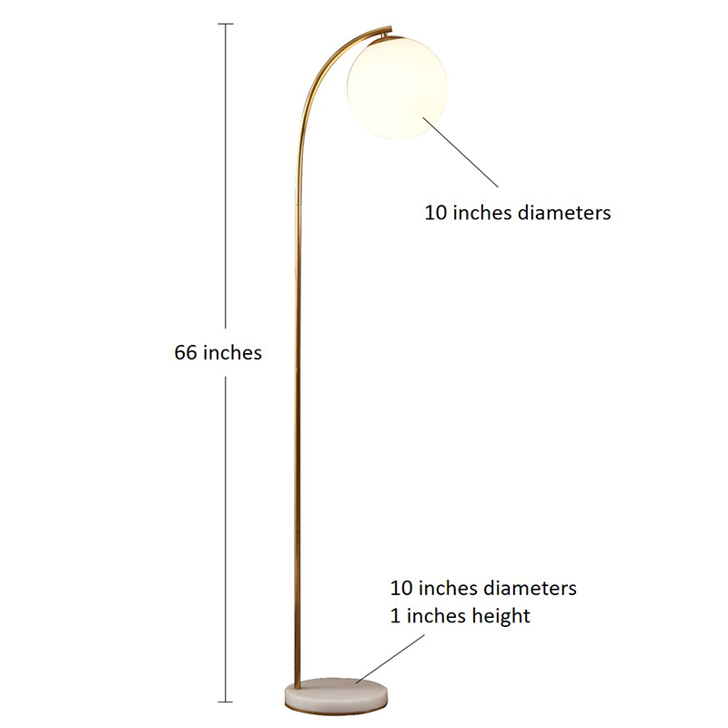 Curved Gold Floor Lamp-2