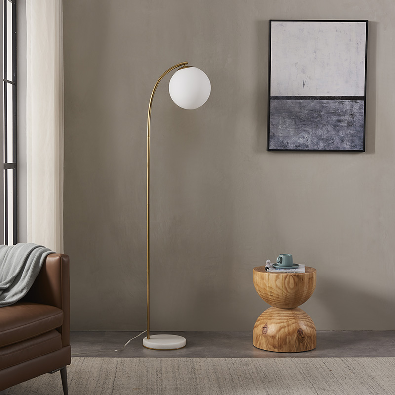 Curved Gold Floor Lamp-3