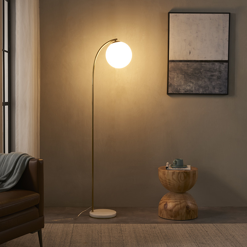 Curved Gold Floor Lamp-5