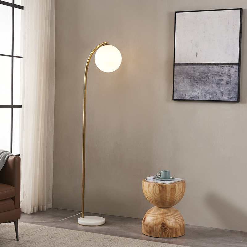 Curved Gold Floor Lamp-6