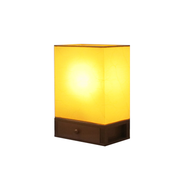 Drawer table Lamp Combination - Modern Living Room desk Light with Asian Display Shelves - Wanult 3