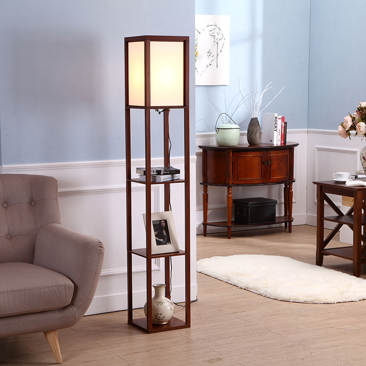 Etagere Organizer Storage Shelf Floor Lamp-Wanult1