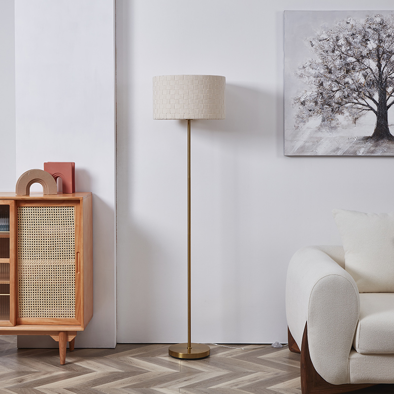 Fabric shade floor lamp-2