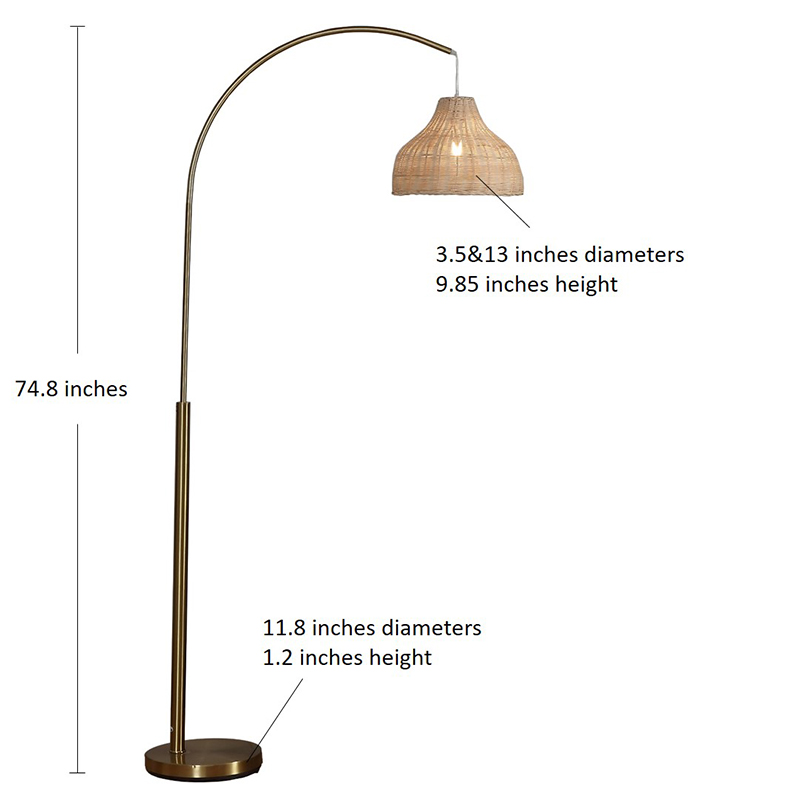 Gold Tall Floor Lamp-2