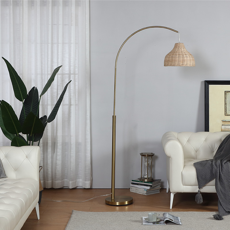 Gold Tall Floor Lamp-3