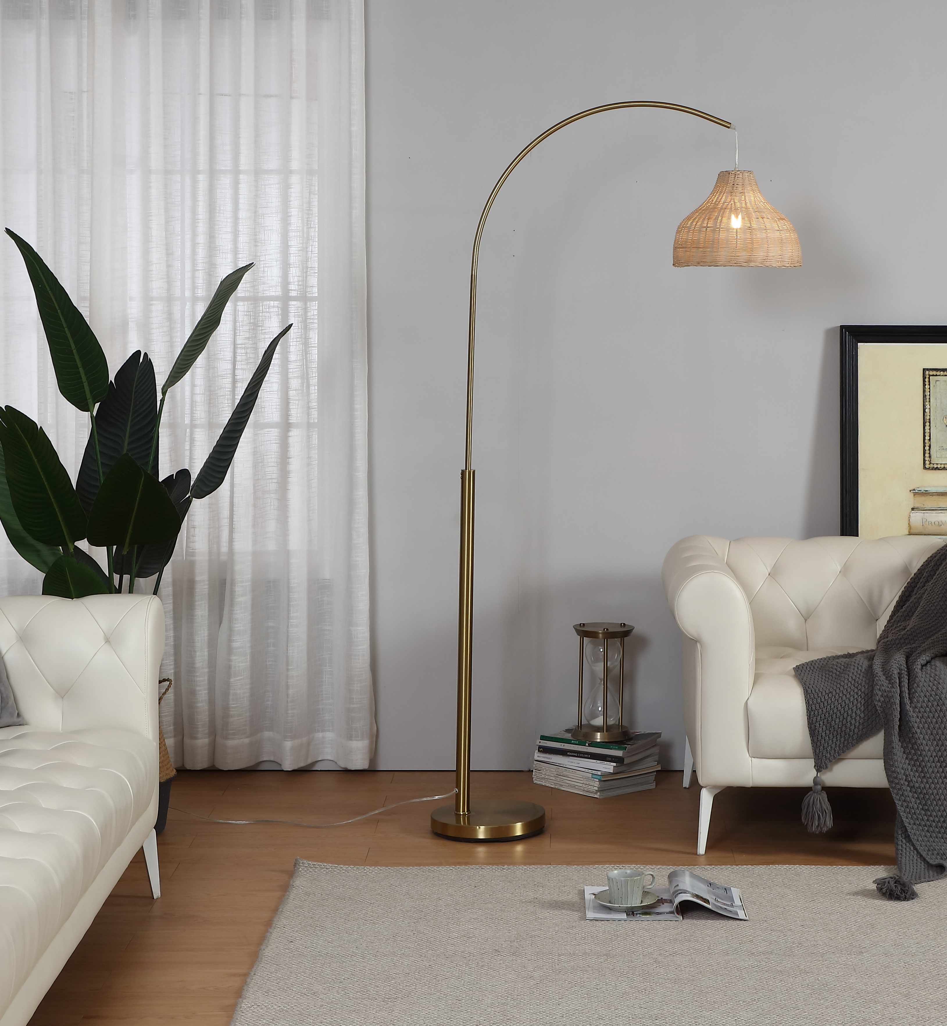 Gold Tall Floor Lamp-4