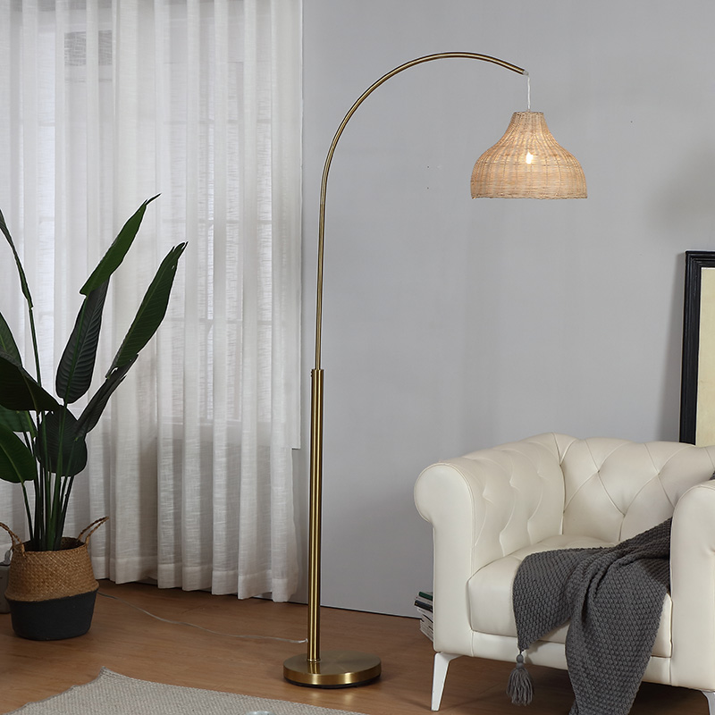 Gold Tall Floor Lamp-5