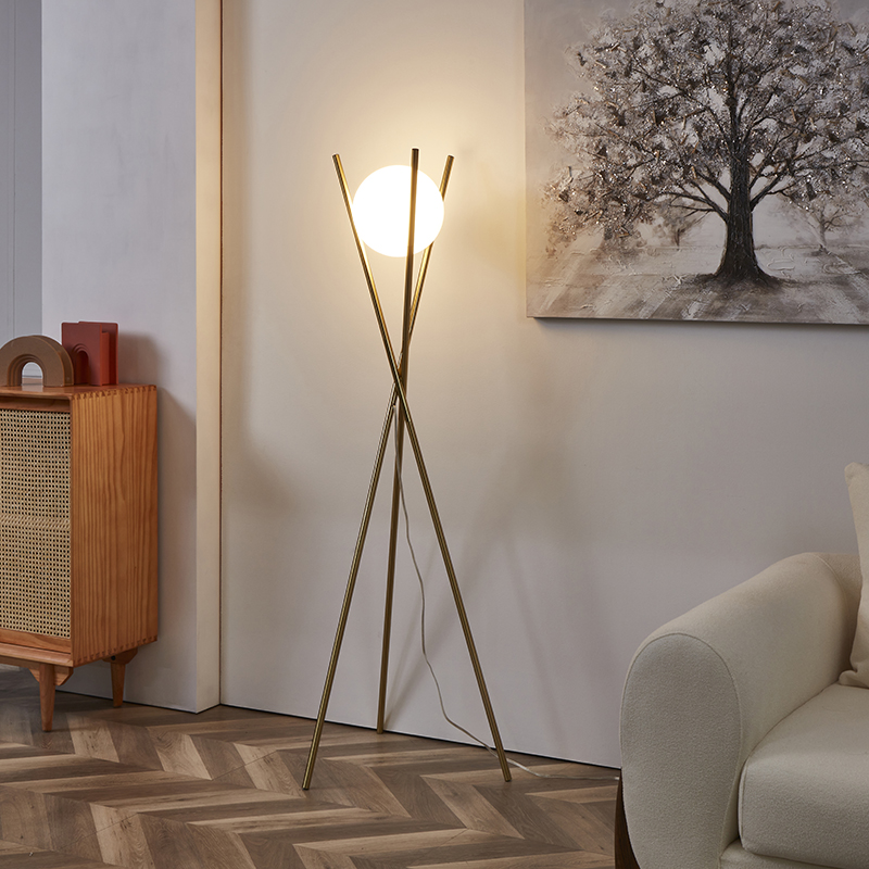 Gold Tripod Floor Lamp-10