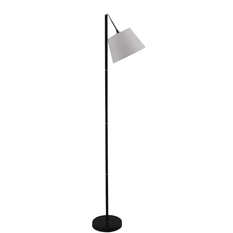 LED vloerlamp met hangende witte lampenkap 1