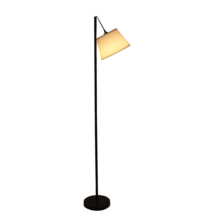 LED Floor Lamp with Hanging White Lamp Shade 2