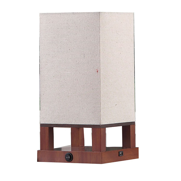 Modern Asian Style Lamp with Wood Frame 2