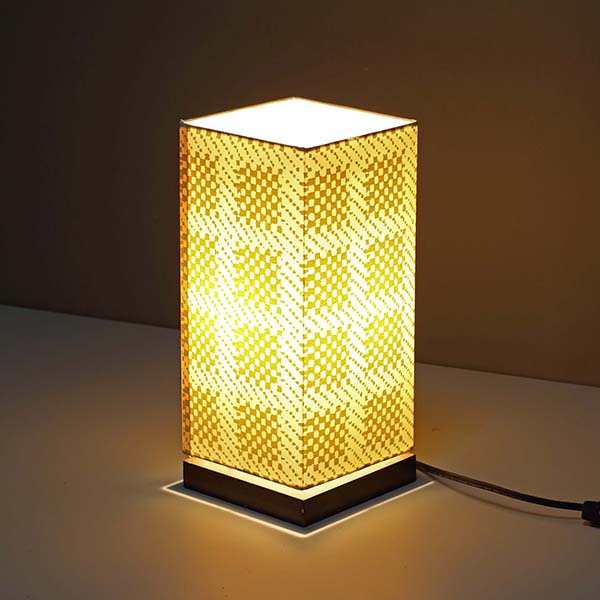 Modern Nightstand Lamp with Square screen nice Fabric Lamp Shade 3