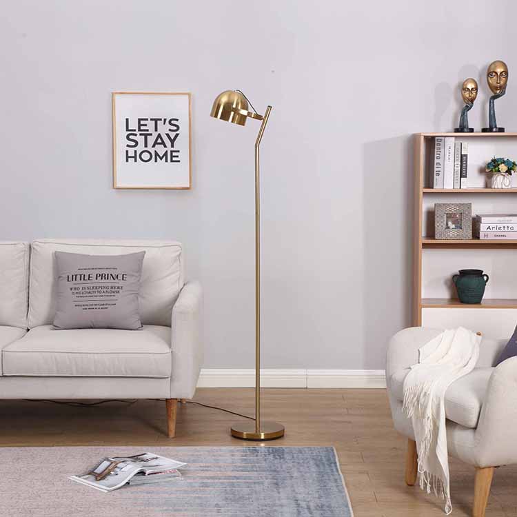 Mordern 3 ways dimmable Brass Floor Lamp 2