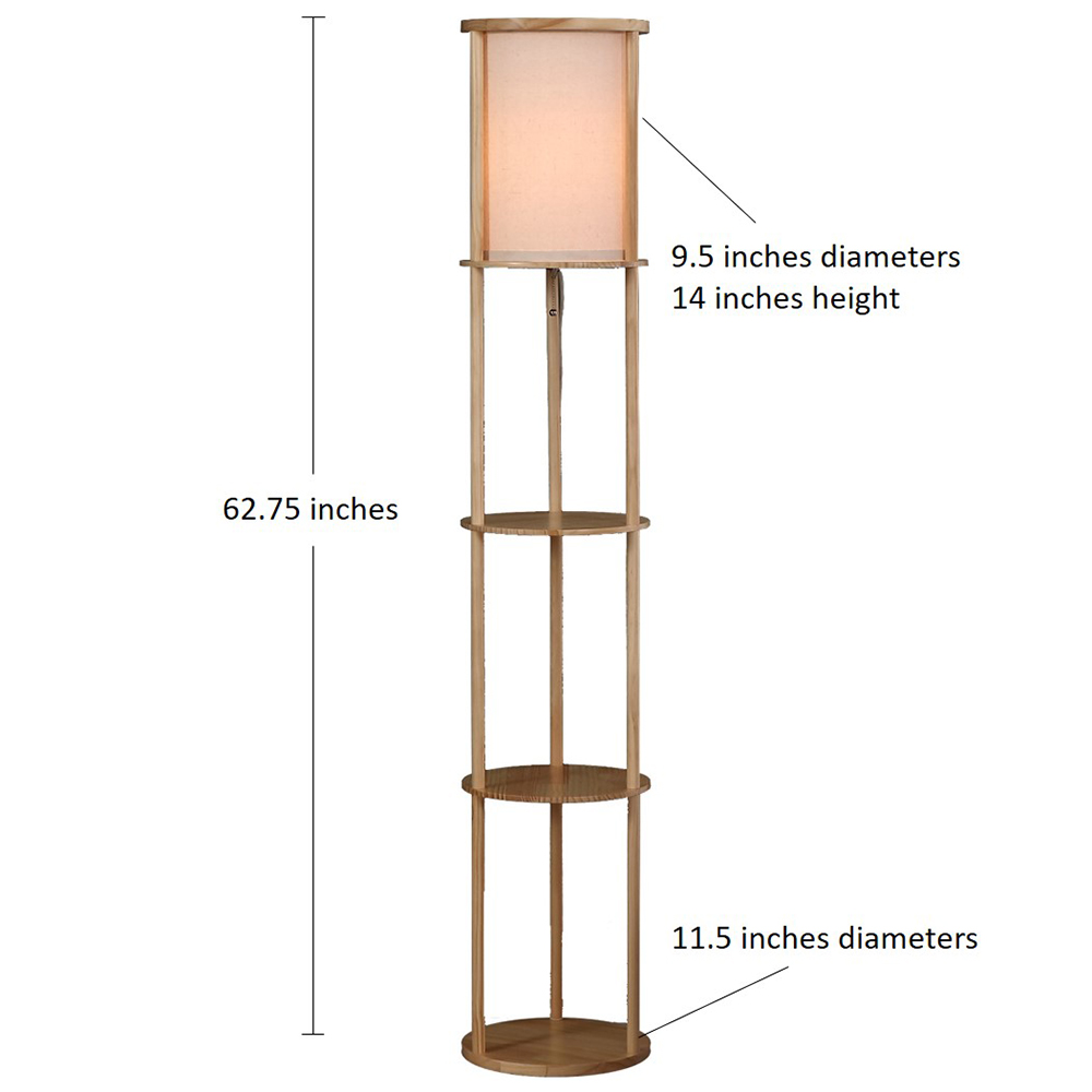 Natural Wood Floor Lamp-2