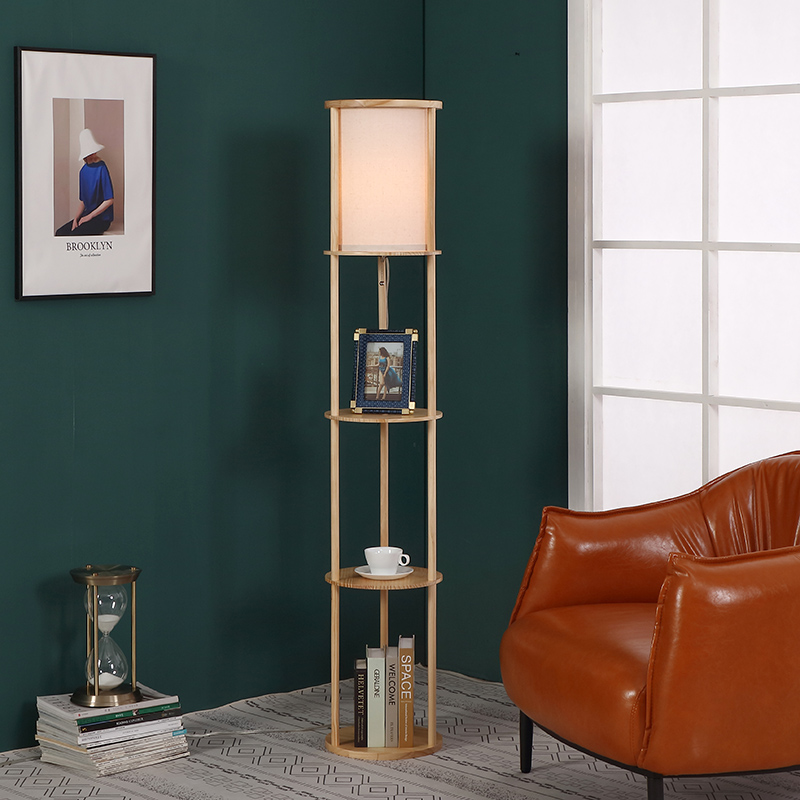 Natural Wood Floor Lamp-3