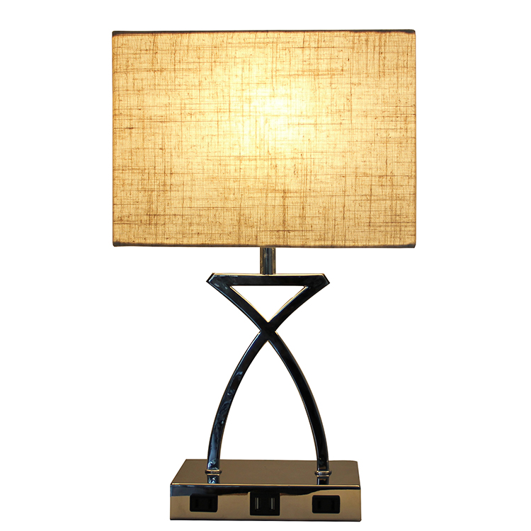 Silver Nightstand Lamp 1