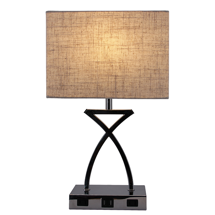 Silver Nightstand Lamp 2