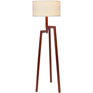 Solid Natural Wood Tripod Floor Lamp 2