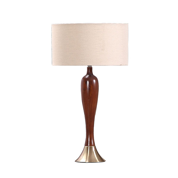 Solid Wood Vintage Table Lamp with metal Base,Loft Nordic Style Home Decor 1