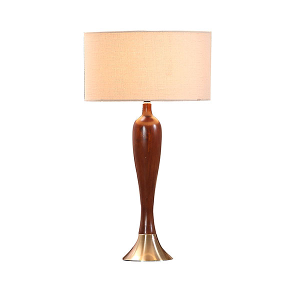 Solid Wood Vintage Table Lamp with metal Base,Loft Nordic Style Home Decor 2