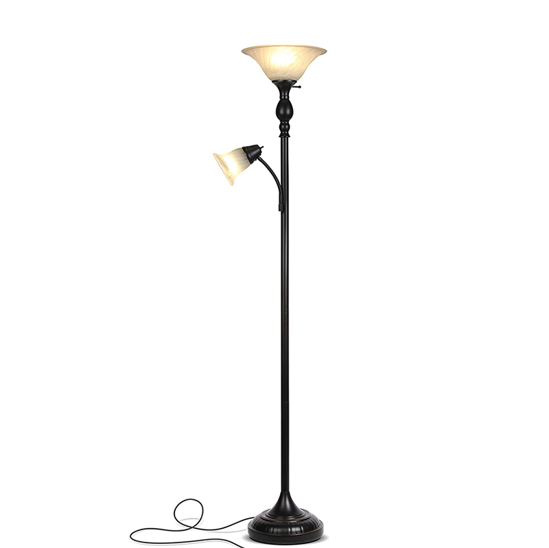 Torchiere Floor Lamp in Brushed Steel-8