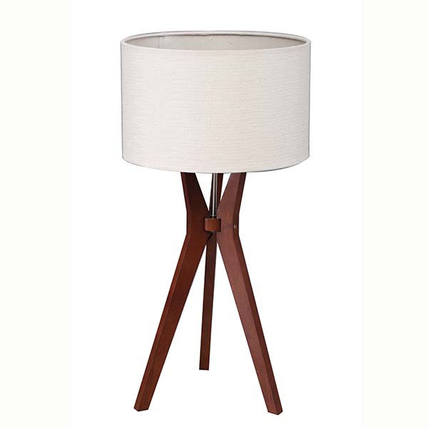 Tripod Solid Wood Table Lamp with Natural Wooden Tripod Base 2