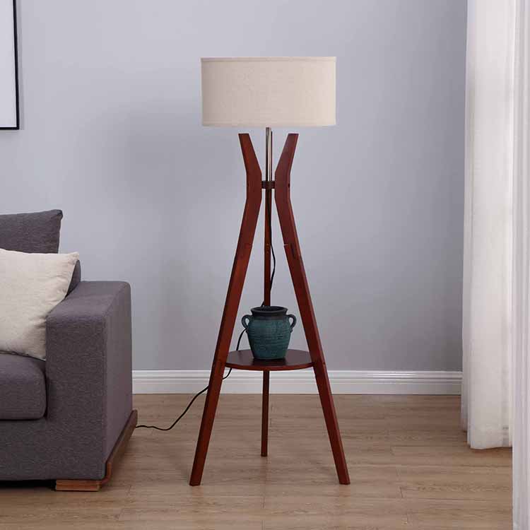 Tripod Storage Floor Lamp with shelf 2