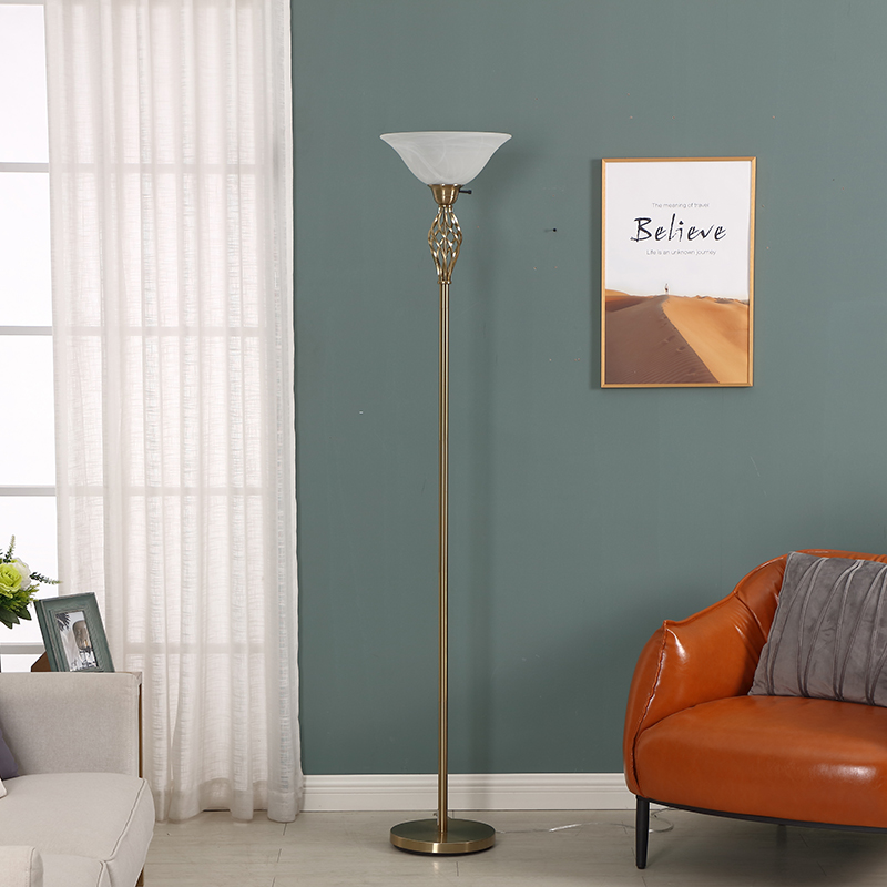 Vintage Gold Floor Lamp-3