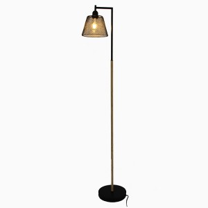 Wood and Metal Floor Lamp-1
