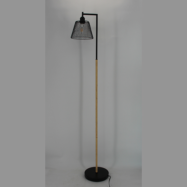Wood and Metal Floor Lamp-2