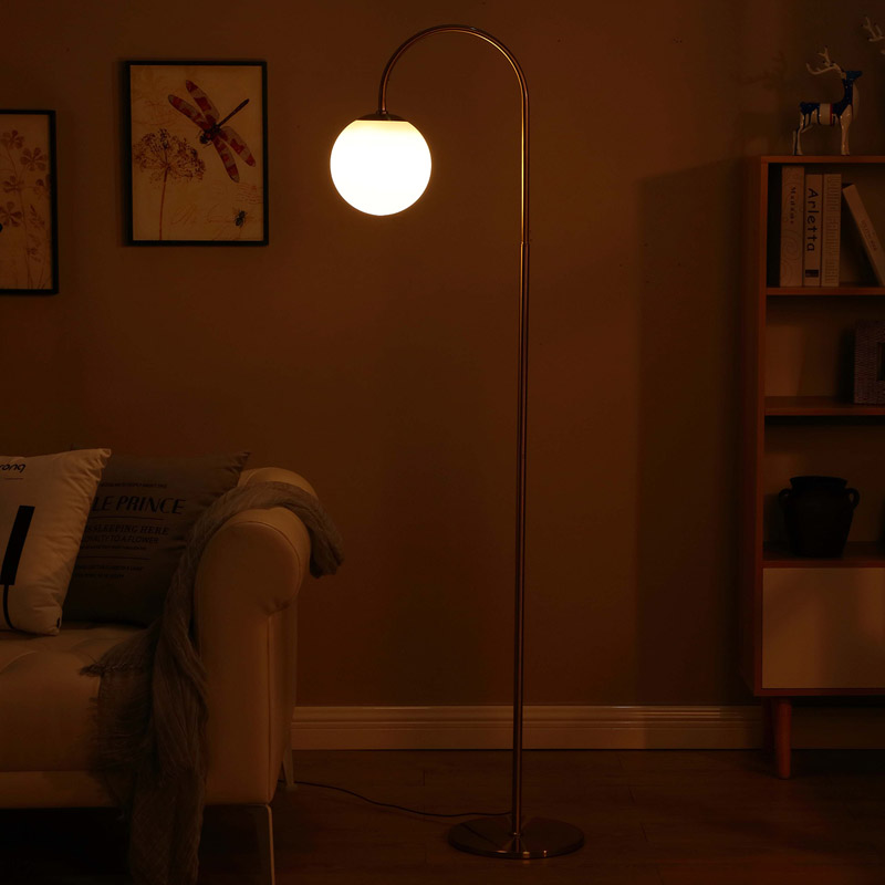 Good Quality Led Light Floor Display Arc Lamp White Globe Goodly Gl Flm08 Factory And Suppliers Arc Floor Lamp White Globe