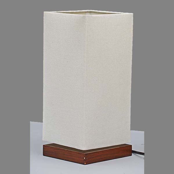 classic Nightstand Lamp with white Linen Fabric Shade 3