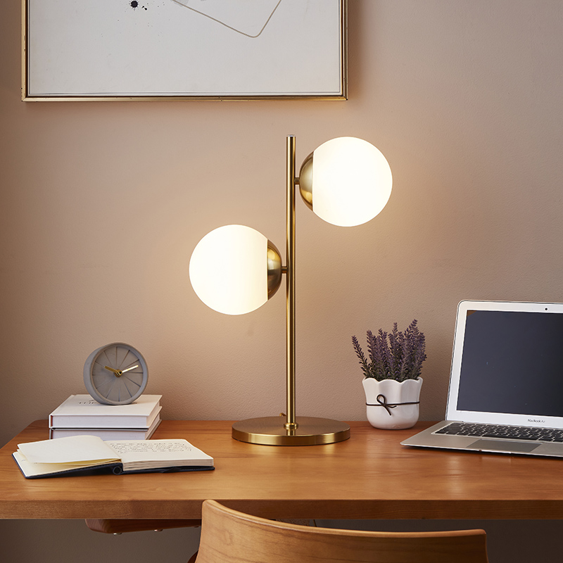 double glass sphere table lamp-3