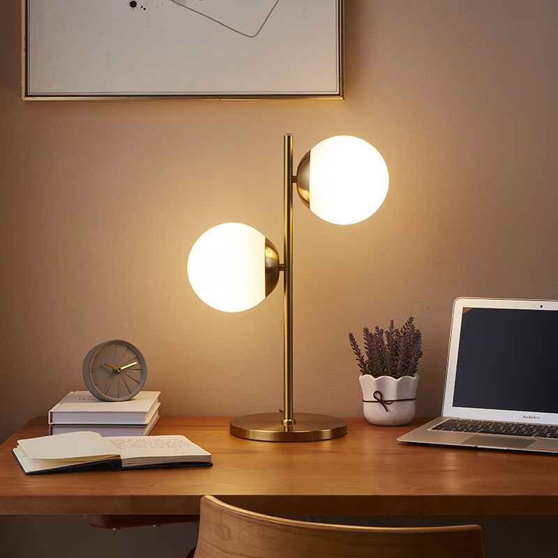 double glass sphere table lamp-5