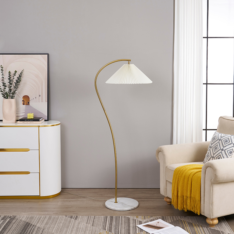 pleated shade floor lamp-2