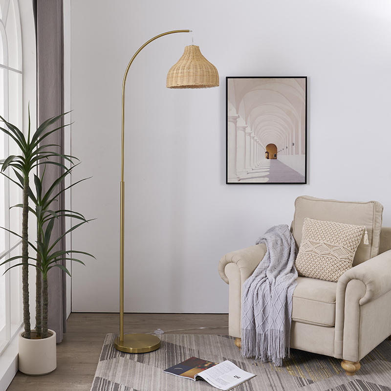 rattan floor lamp-2