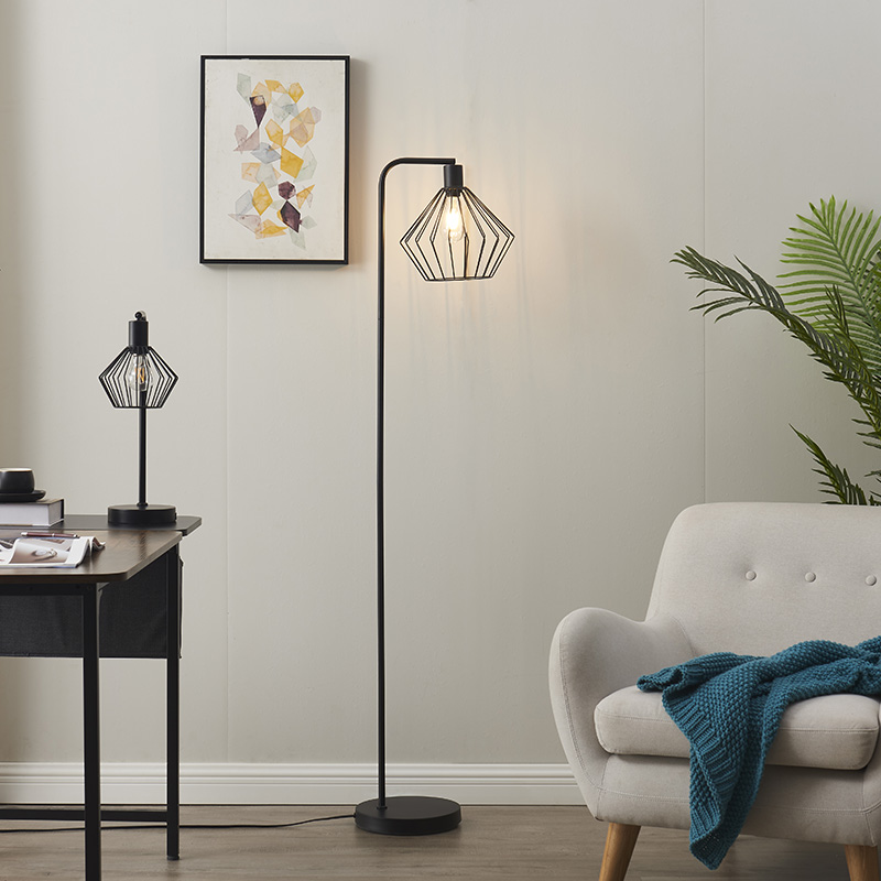 floor lamp with metal shade-3