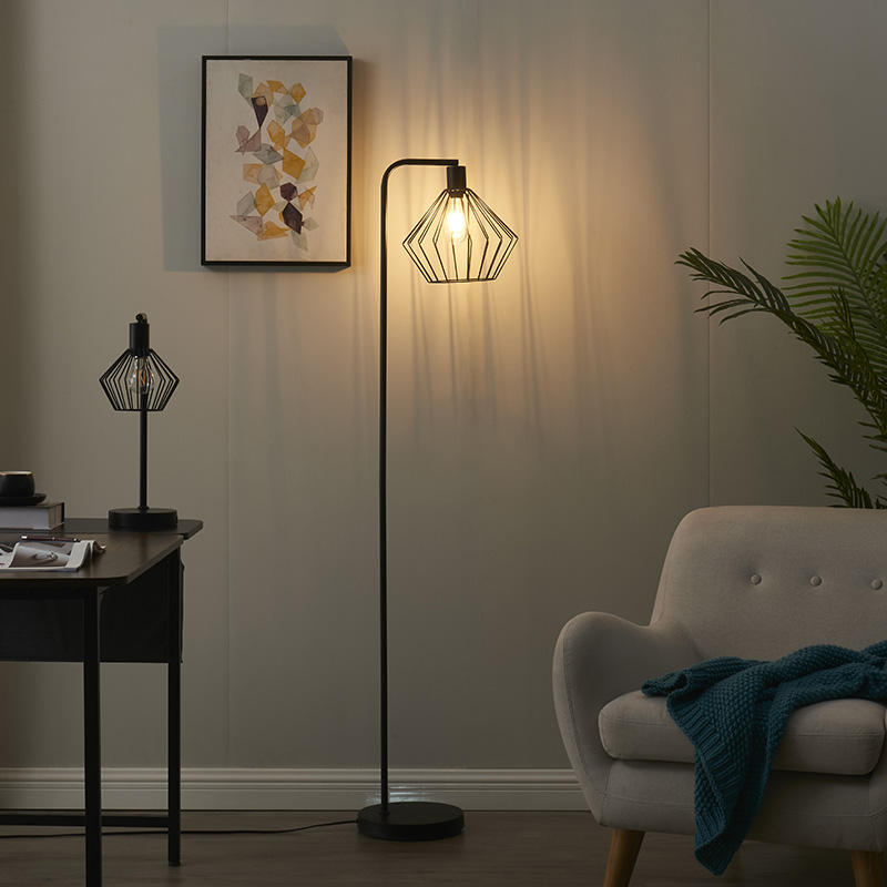 floor lamp with metal shade-4