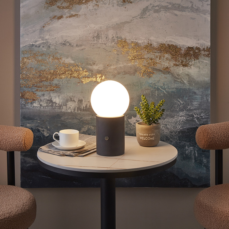 glass globe table lamp-5