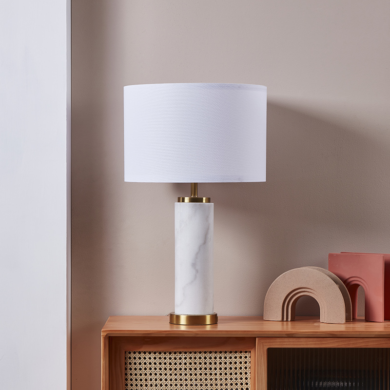 linen shade table lamp-2