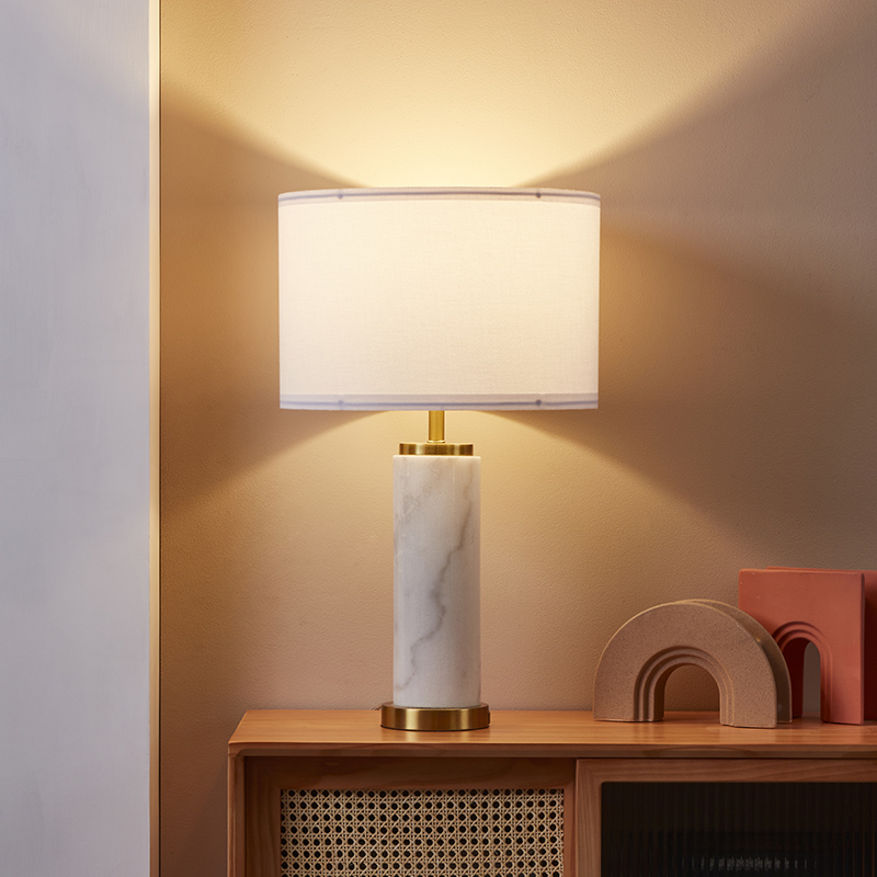 linen shade table lamp-4